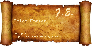 Frics Eszter névjegykártya